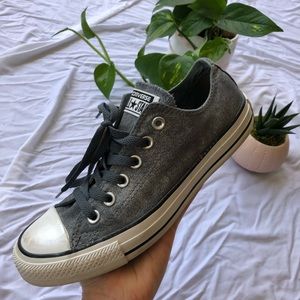 Converse Metallic Vintage Washed Grey Low Tops